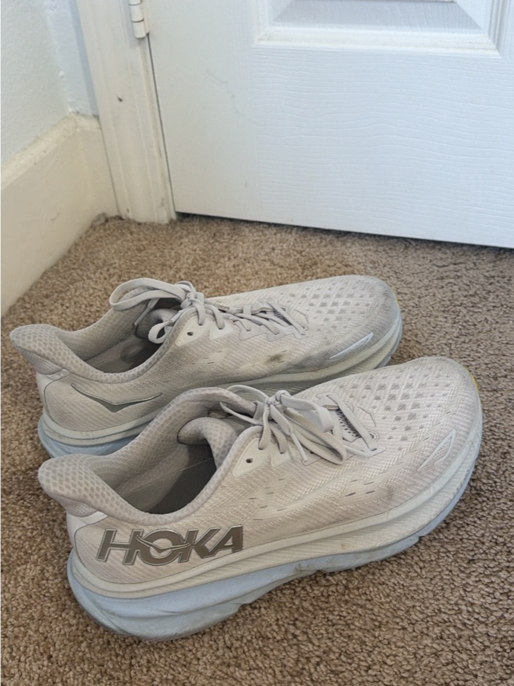 Hoka Neutral Cushion Running Shoes in Light Gray/Blue